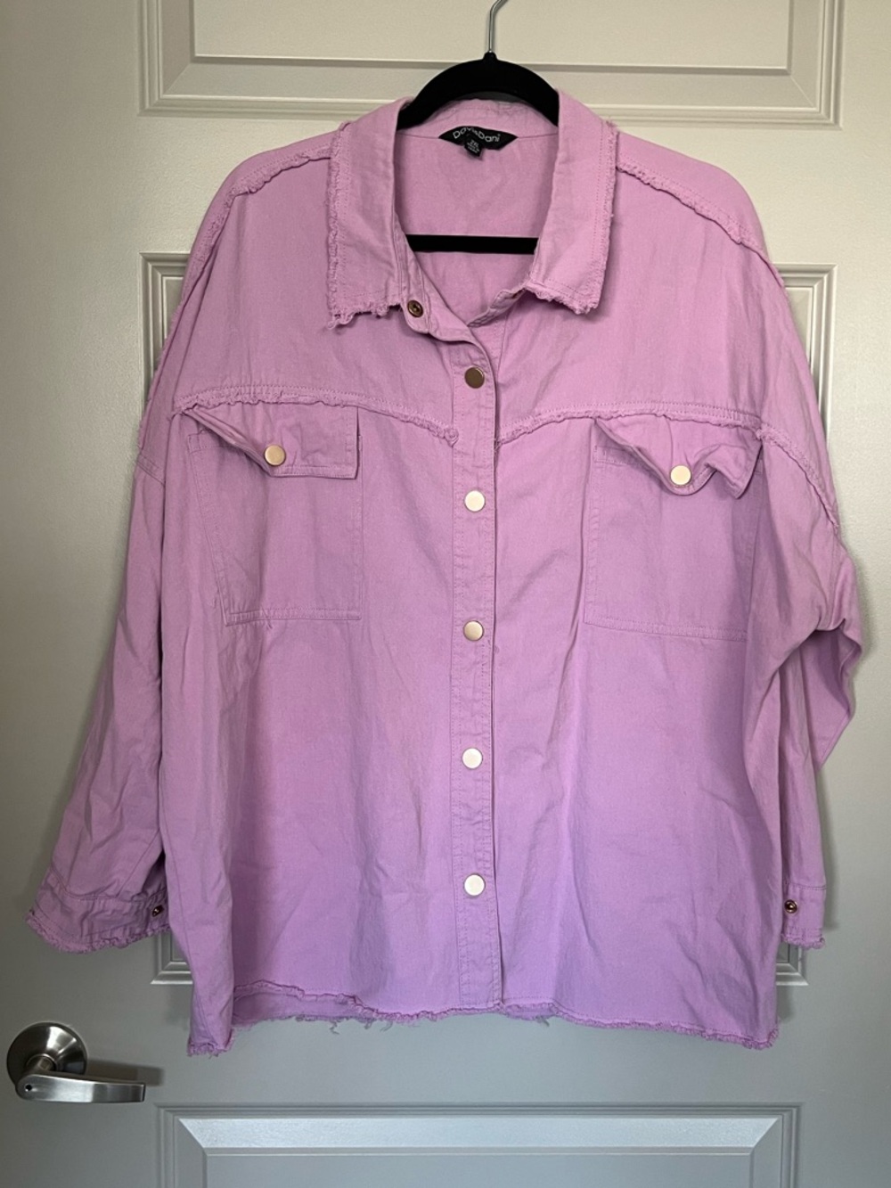 DAVI & DANI Pastel Lilac Shirt Jacket